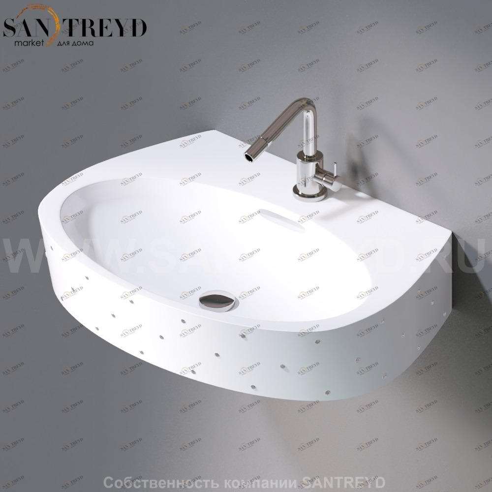 L281.100SW Подвесная раковина настенная овальная A. e T. Italia OVAL белая AeT ITALIA L281100SW