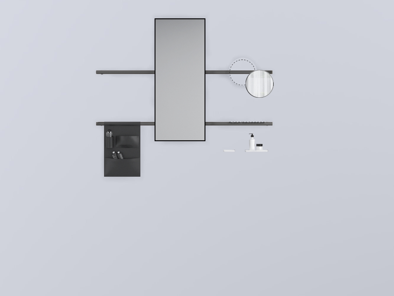 SWSTR-CM+SWSPR-NM+SWSPI-NM+SWM10-BI+SWM20-BI+SWSCR-NE прямоугольный стали cielo Siwa Ceramica Cielo