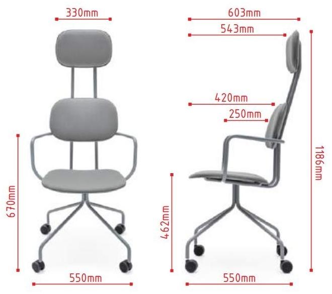 MDD Стул офисный фанерный на эстакаде с колесами New school sun-id-1500604 - Вид №2