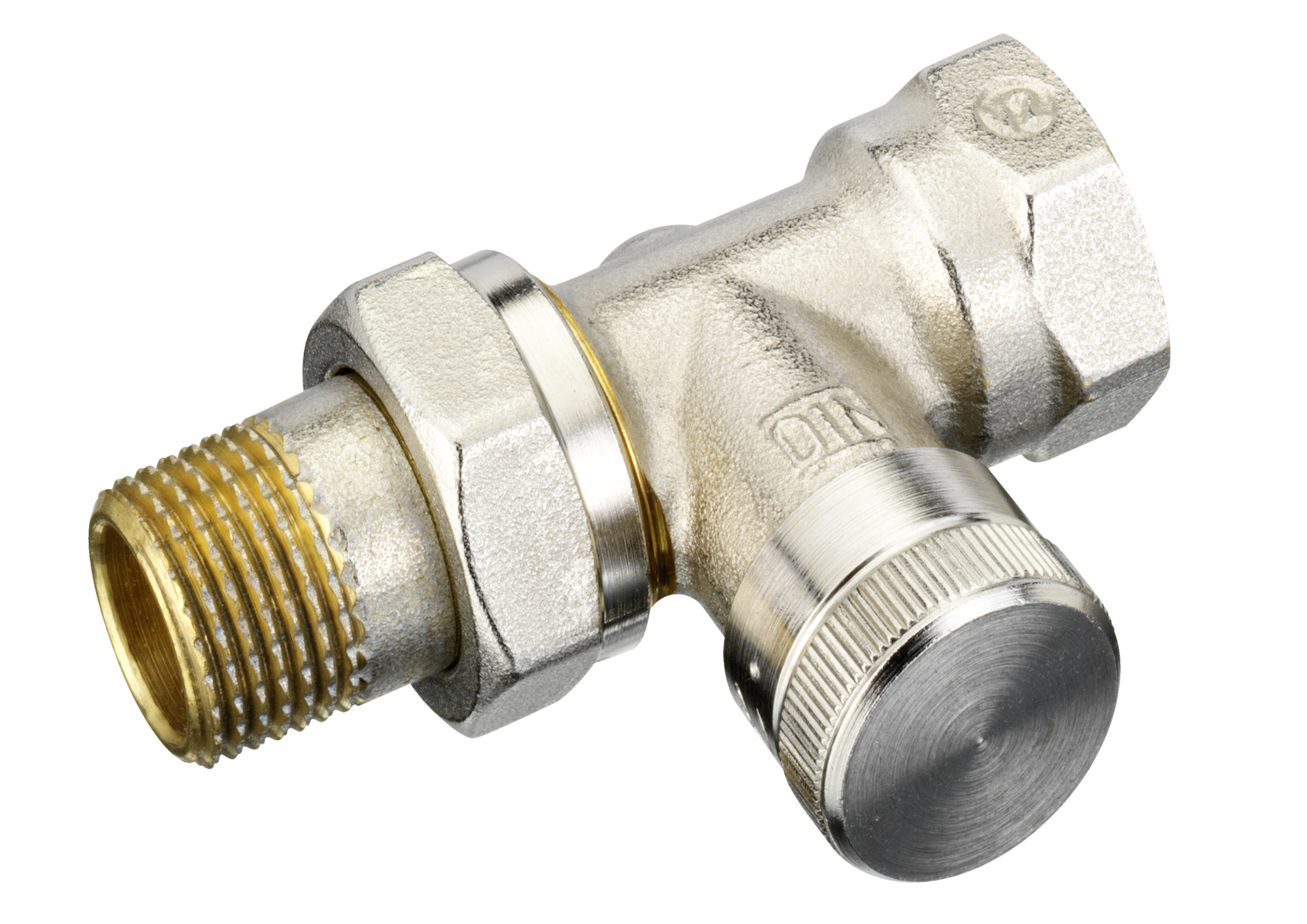 Danfoss Клапан RLV для бокового присоединения к радиатору RLV-CX Клапан запорный Ду 15, прям. хром 003L0274  - Вид №6