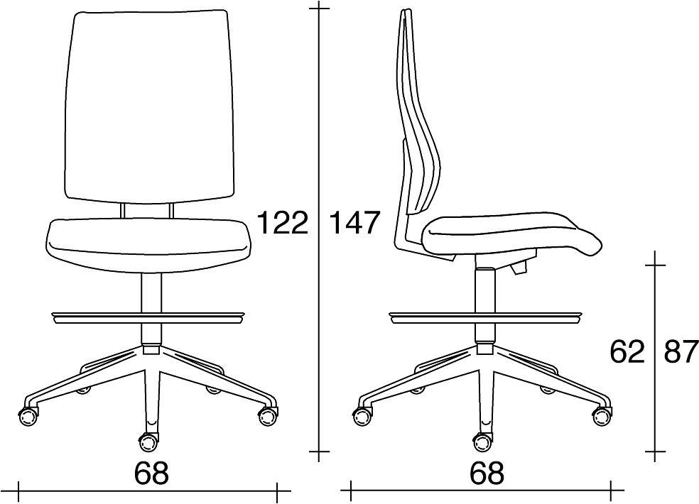 TALIN Регулируемое по высоте офисное кресло из ткани с 5 спицами для рисовальщика Ally sun-id-1503573 - Вид №1