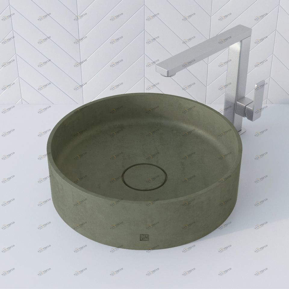 WB604OLIVKOVYJ Накладная раковина на столешницу  овальная BetOn 