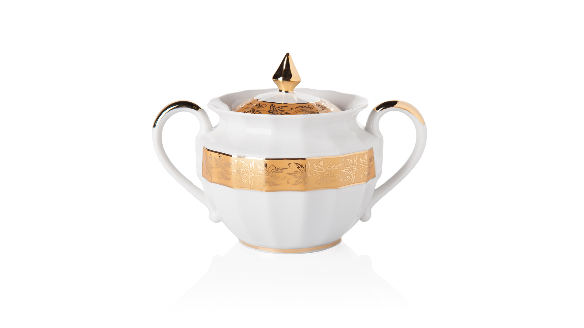 10621571 Промыслы Вербилок Сервиз чайный 6/15 "Центория золотая" Фарфор  - Вид №2