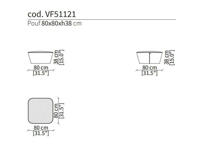 Ткань пуф Vittoria Frigerio DOSI ARCH-00139637 - Вид №3