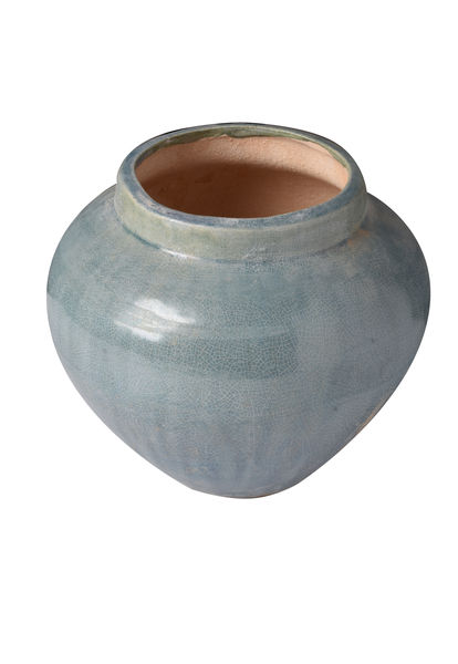 GWVE0001E Круглая синяя ваза ijlbrown 