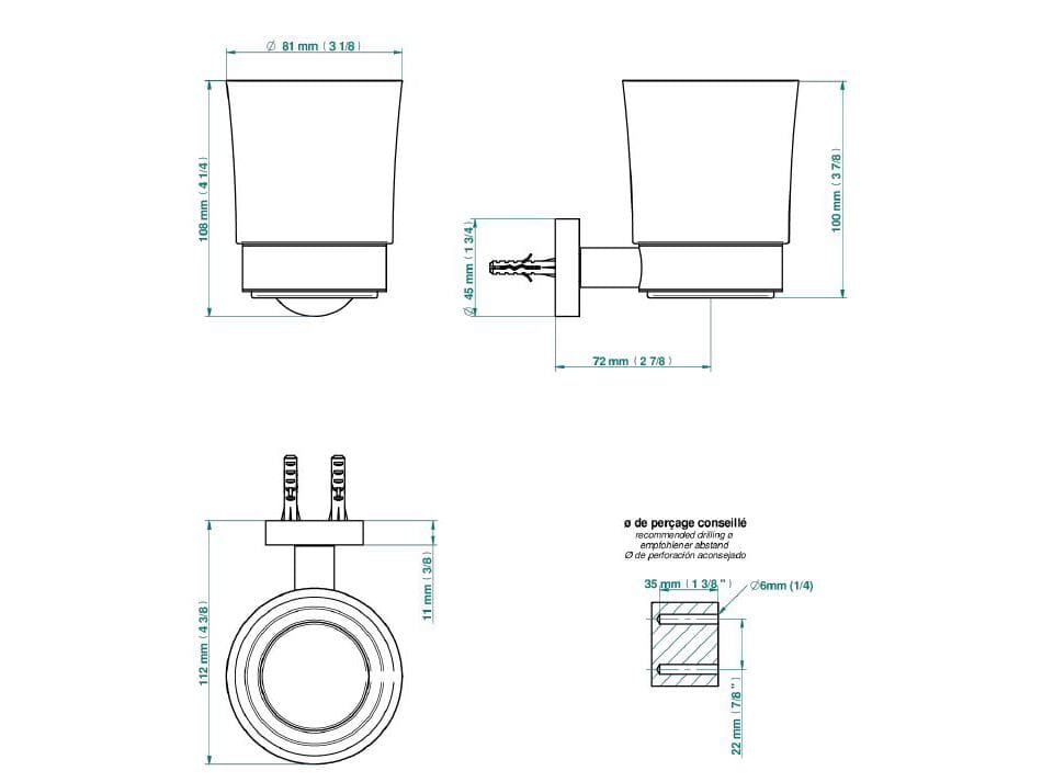 Настенный держатель зубной щетки THG Paris Yoko Ice ARCH-00089861 - Вид №2