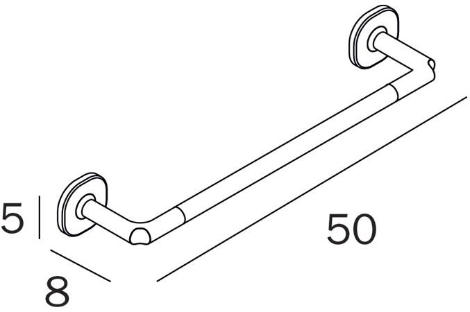 INDA® Вешалка для полотенец из латуни Ellepi A4418a/b/c/d - Вид №3