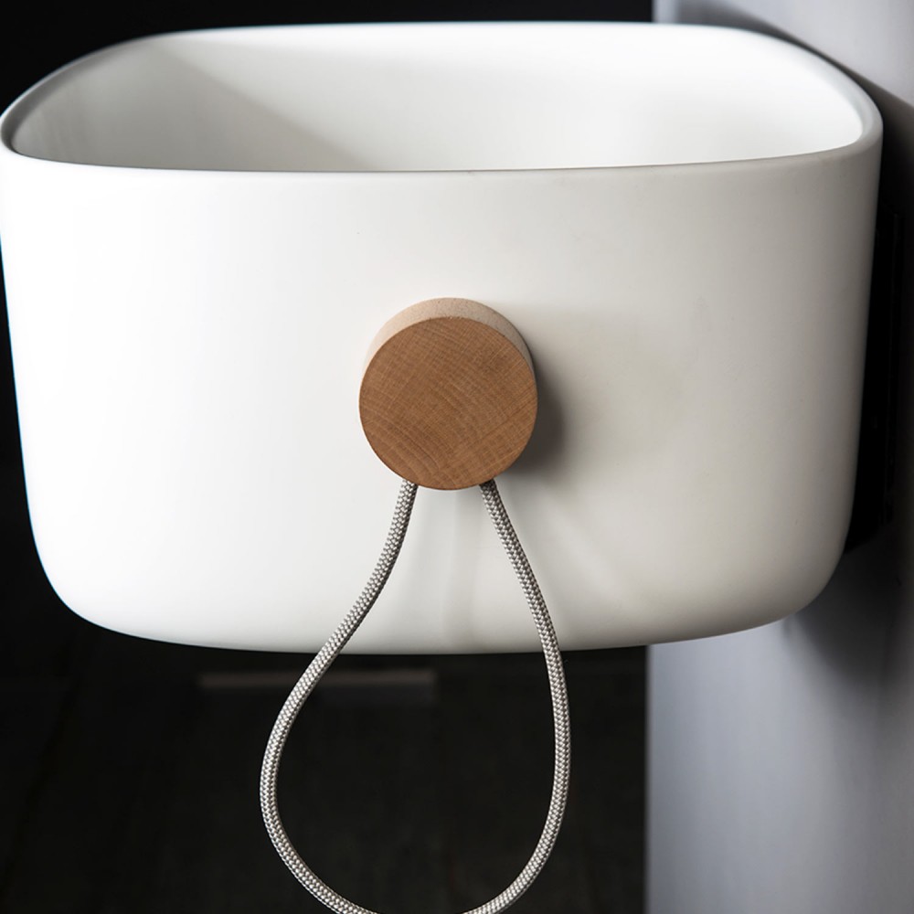 EVLACOR Подвесная раковина настенная прямоугольная EVER Life Design Bounce белая - Вид №11