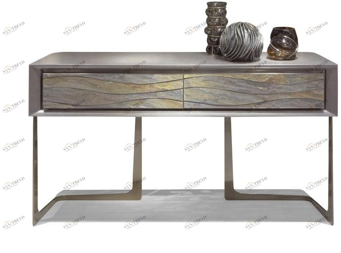 Visionnaire Прямоугольная металлическая консоль с ящиками Azimut sun-id-1460280