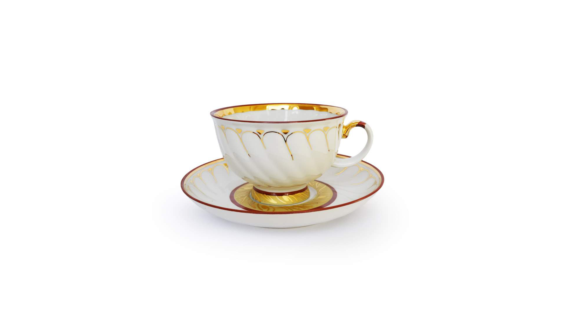 10618107 Дулевский фарфор Сервиз чайный 6/15 "Голубая роза" "Золотое кольцо" Фарфор  - Вид №4