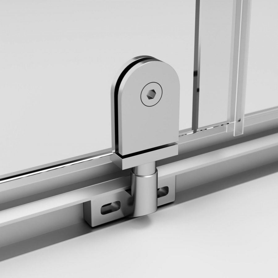 W90G-404-090MT Душевое ограждение Sqare Pivot 90x90 стекло прозрачное профиль матовый хром без AM.PM Gem - Вид №6