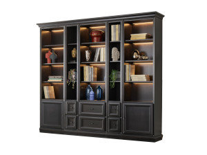 Секционный книжный шкаф из дерева