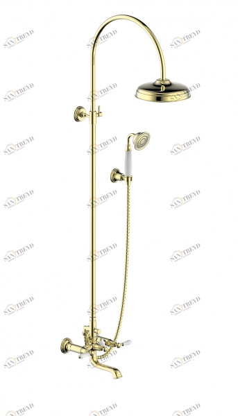 Душевой гарнитур с изливом  (Romen Golden) Zollern F65193BAF-A bravat 