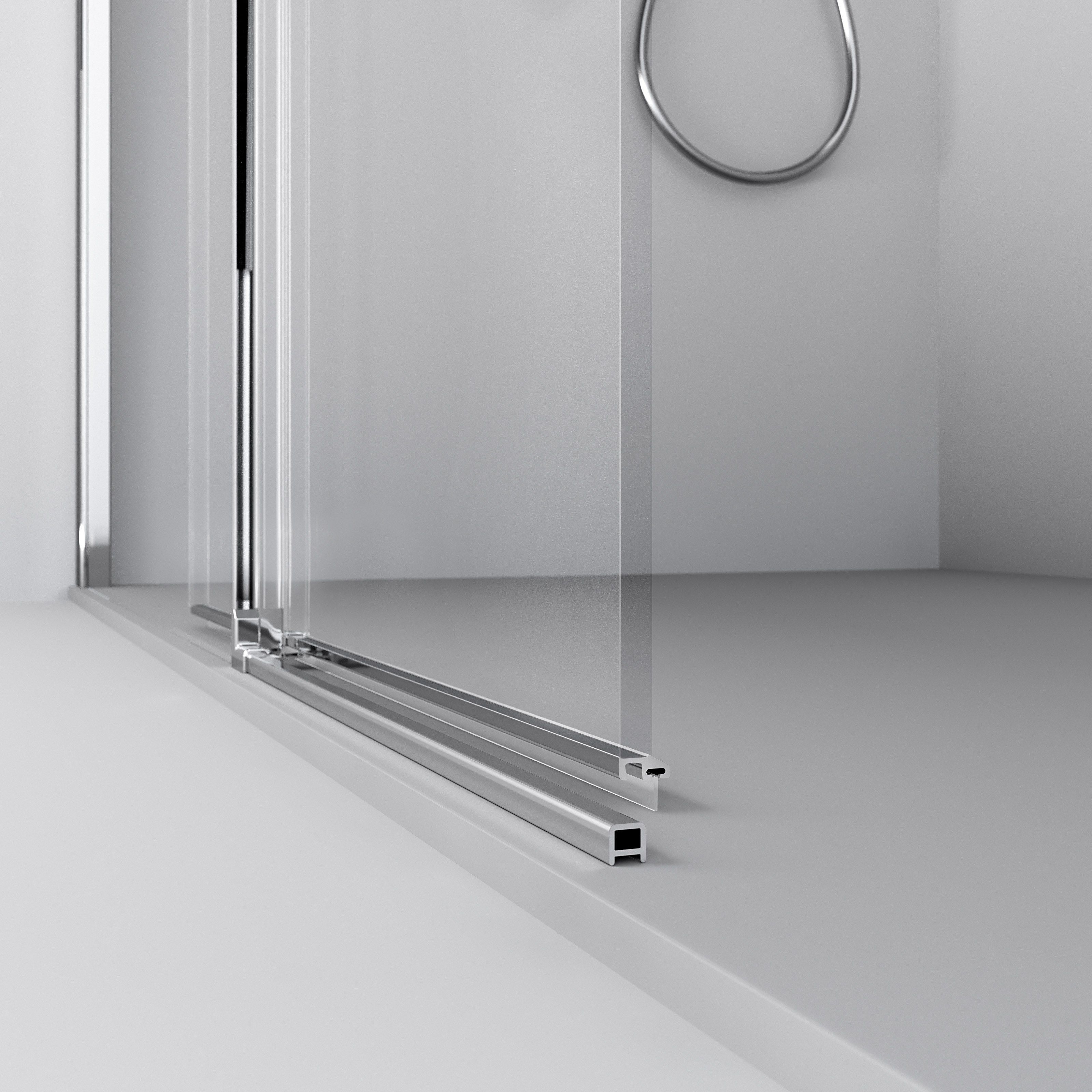 Алюминиевая и стеклянная душевая кабина с раздвижной дверью DUKA вода 5000 ARCH-00118515 - Вид №17