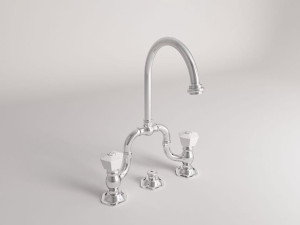 Смеситель для раковины с 3 отверстиями и автоматическим сливом