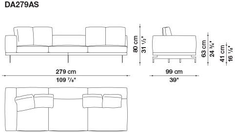 B&B Italia 3-х местный тканевый диван Dock sun-id-1376507 - Вид №136