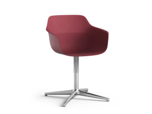 Пластиковый поворотный стул с подлокотниками