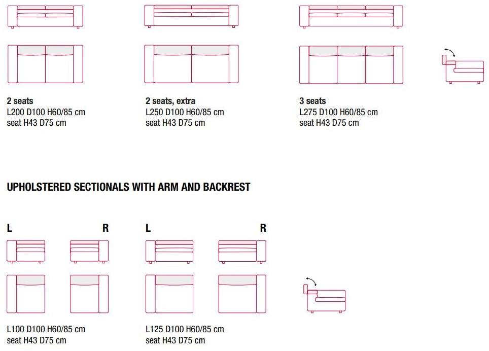 MDF Italia Модульный мягкий диван в современном стиле тканью sun-id-1468376 - Вид №3