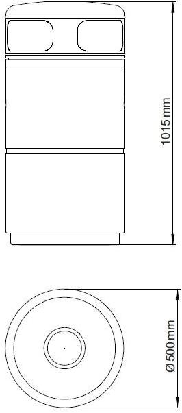 ENCHO ENCHEV - ETE Бетонный мусорный бак с крышкой для улицы sun-id-1349333 - Вид №6