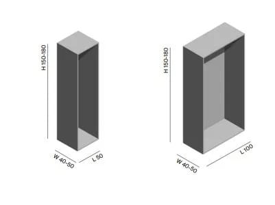 Деревянный шкаф для ванной комнаты со стеклянными дверцами Inbani слой ARCH-00041215 - Вид №10