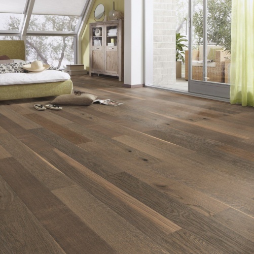 Паркетная доска Meister PS 300 Античный коричневый 8239 Дуб Рустик с брашью (Текстурированная) 1187х142 мм 2300200067 - Вид №4