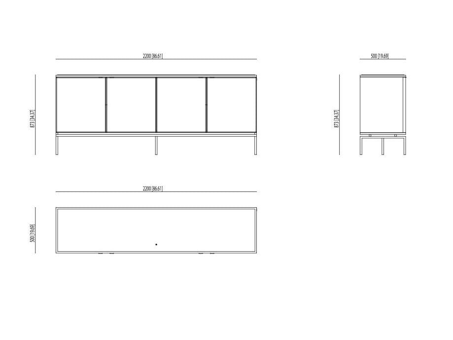 Шкаф из дерева и стекла Laskasas холст ARCH-00004267 - Вид №1