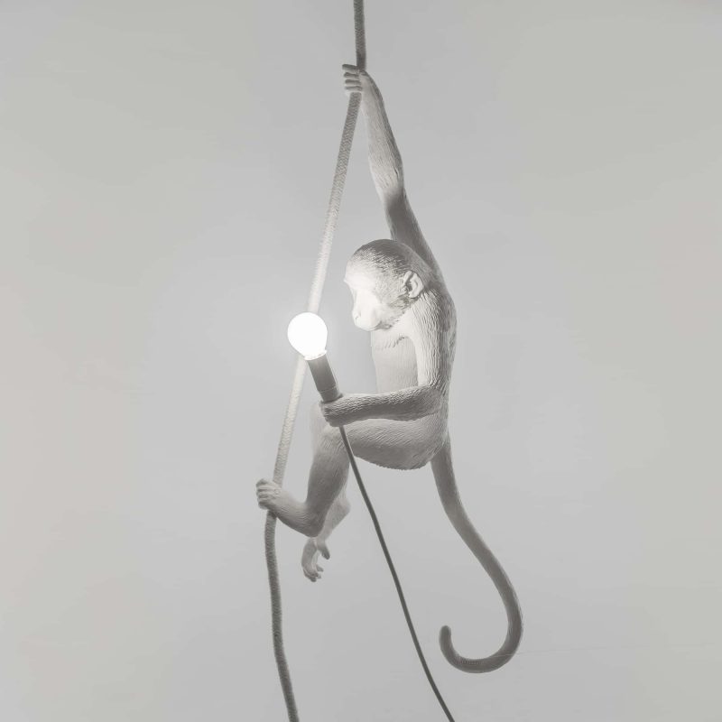 Светильник подвесной 80х37 см белый Monkey Lamp Outdoor Ceiling 14929 SELETTI ДИЗАЙНЕРСКИЕ 00-3882383 Белый  - Вид №3