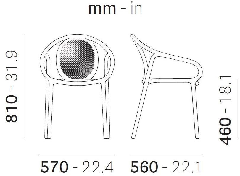 Pedrali Стул из полипропилена штабелируемый с подлокотниками sun-id-1467886 - Вид №10