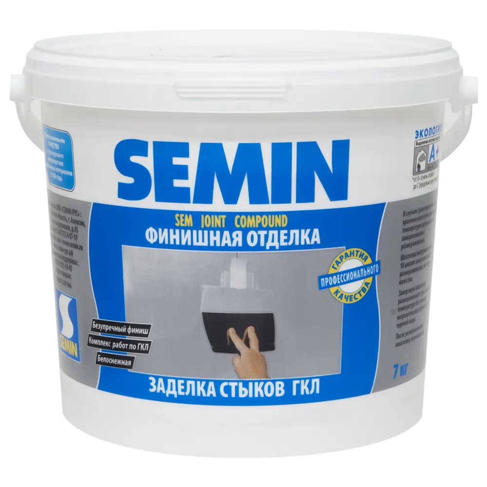 Шпаклёвка для заделки швов Semin Sem Joint 7 кг 11287027 STLM-2056983 Sem-joint Compound