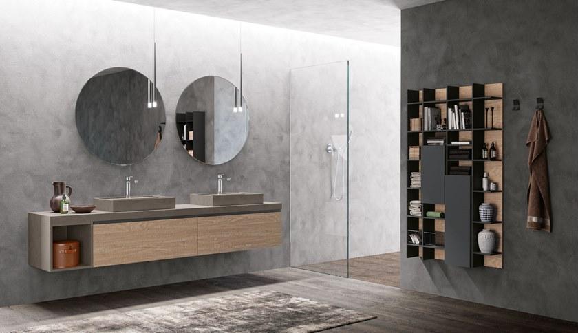 Archeda Тумба под умывальник из дерева с зеркалом Linea sun-id-1364458 - Вид №1