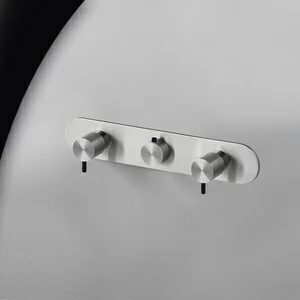 Термостат для душа матовая сталь с черной ручкой Toki Radomonte TKI60SCIL22