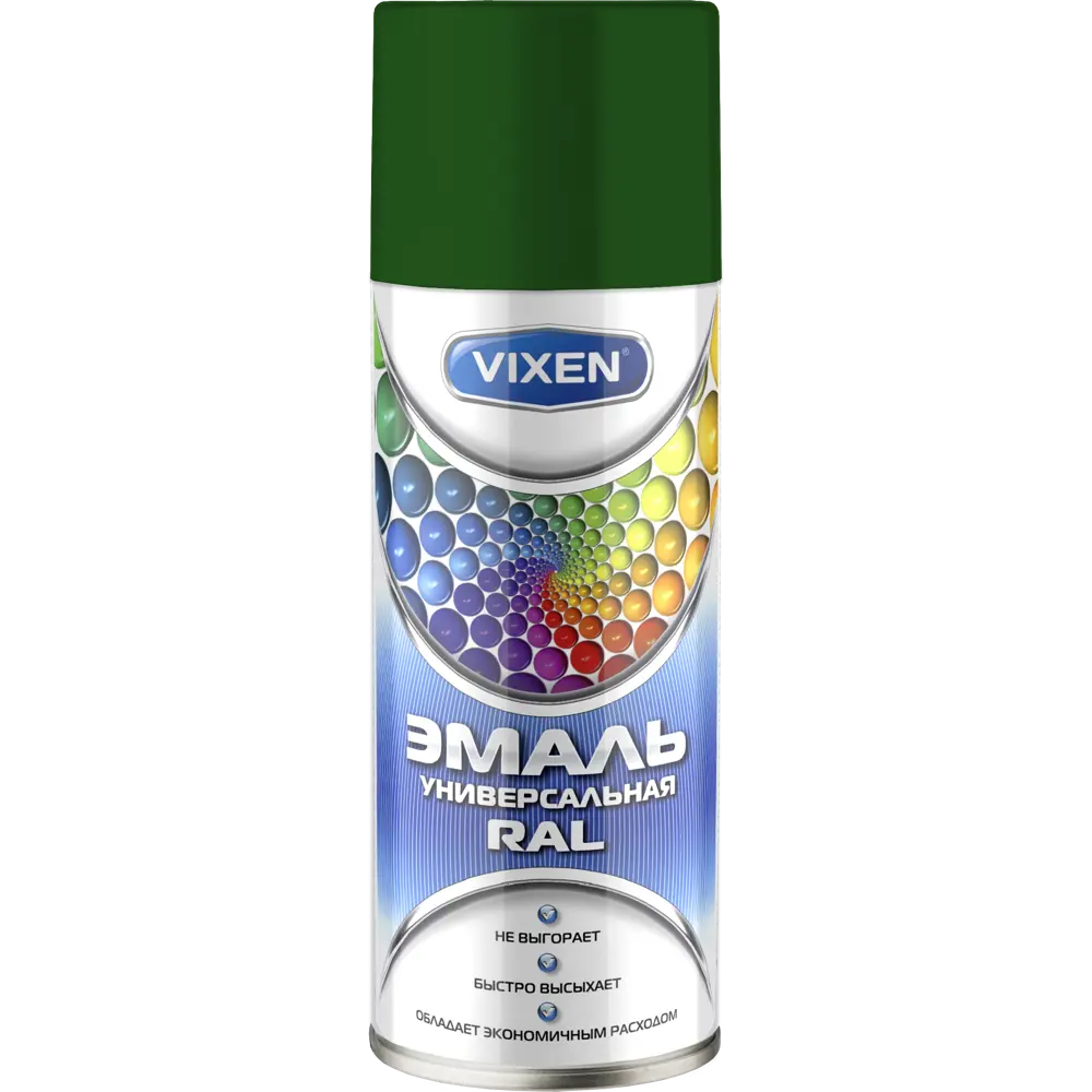 Эмаль аэрозольная Vixen алкидная цвет зелёный мох 0.52 л 82595129 STLM-2128828 