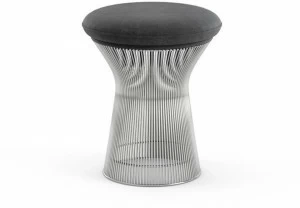 KNOLL Низкий табурет из стали и ткани Platner