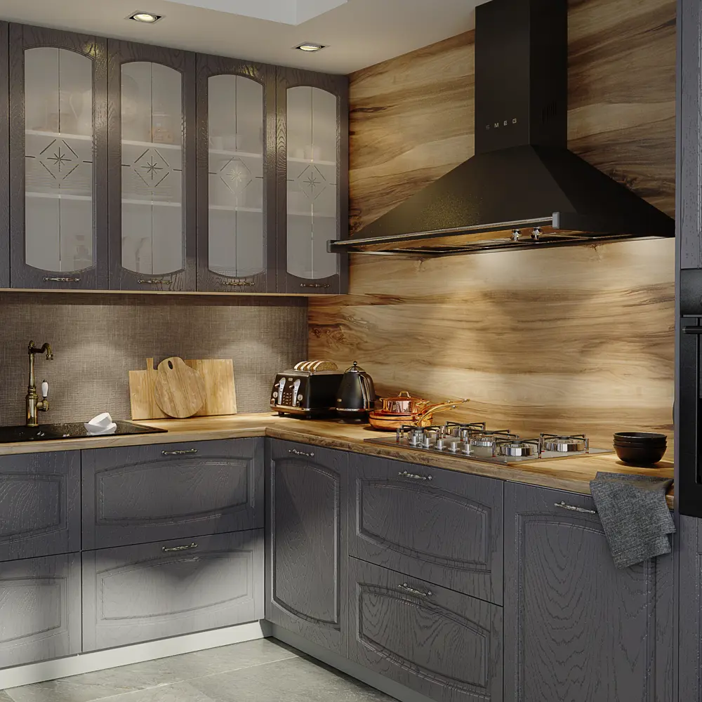 Фальшпанель для шкафа Delinia ID Петергоф грей 58x76.8 см МДФ цвет графит STLM-2147072 - Вид №9