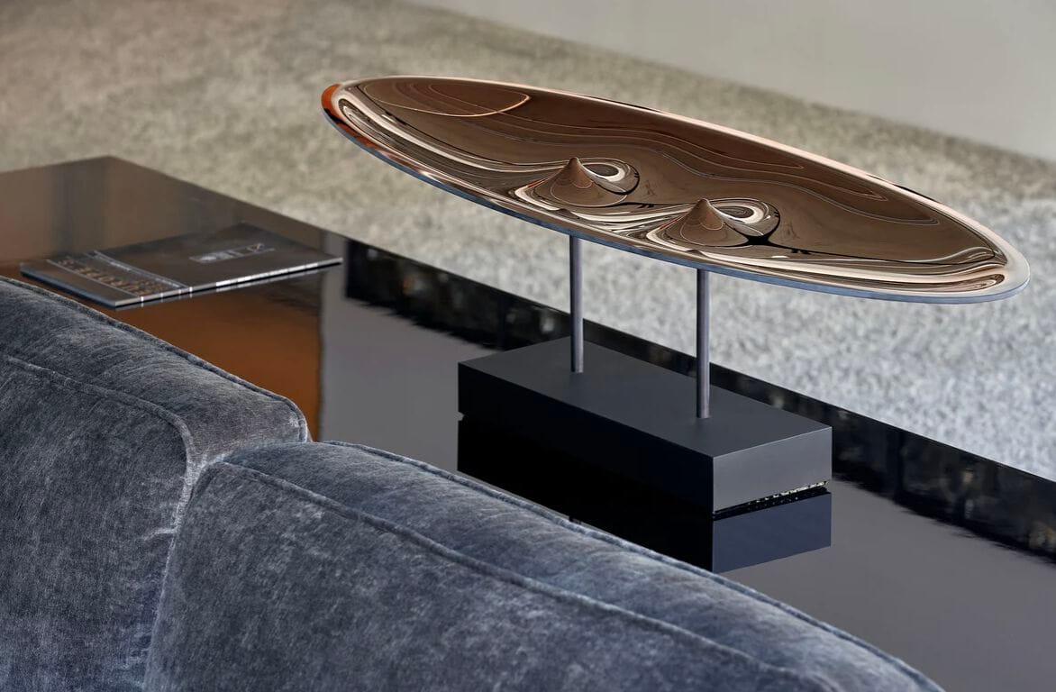 Стеклянная скульптура с титановым покрытием с металлическим основанием an&angel GLASS SCULPTURE ARCH-00117515 - Вид №1