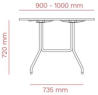 Mara Прямоугольный металлический стол  207  - Вид №3