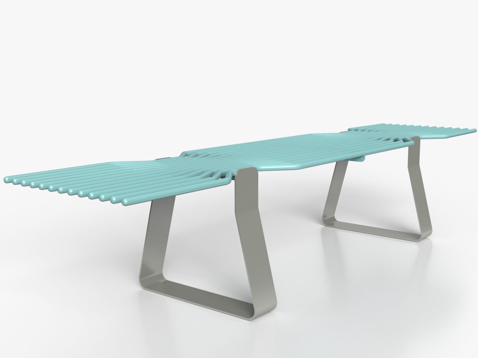 Оцинкованная стальная скамья без спинки Viscio Urban Design CARAMELLA ARCH-00038662 - Вид №3