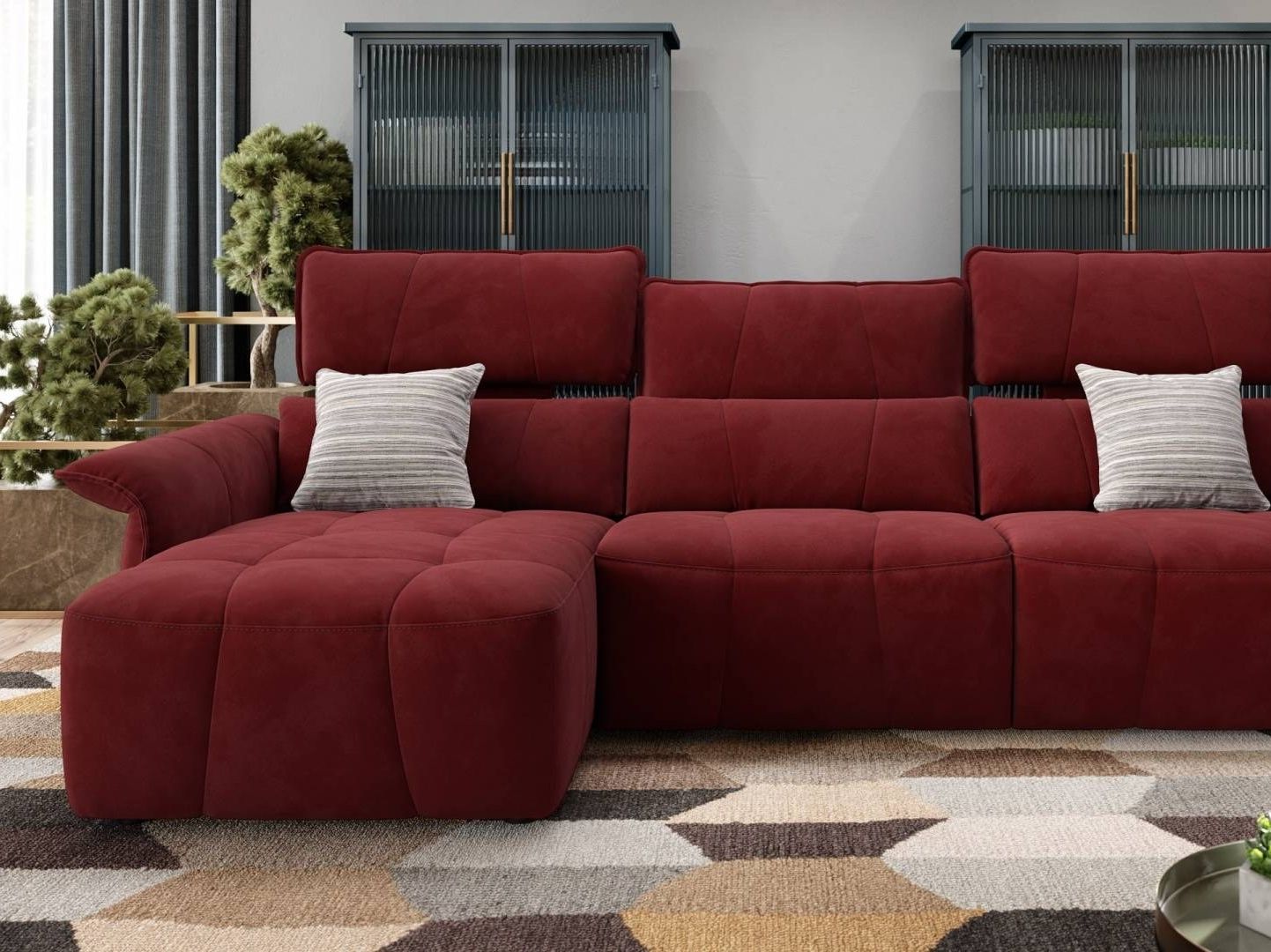 Тканевый диван с полуостровом Sofanella Adria ARCH-00095591 - Вид №1