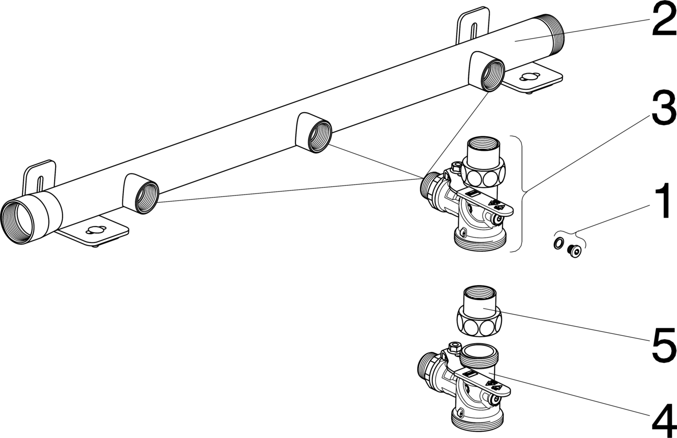 618 407 Модель G2345.1S Трубопроводные системы  Газовая арматура  Коллекторы  Однотрубные газовые счетчики Santreyd  - Вид №2