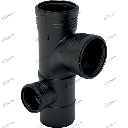 GEBERIT 390.570.14.1 Крестовина двухплоскостная комбинированная Geberit Silent-PP 87,5°, левая 