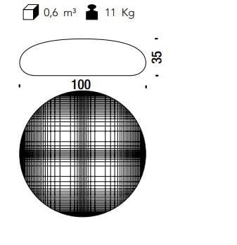 Круглый кожаный пуф MOROSO DEW ARCH-00009146 - Вид №8