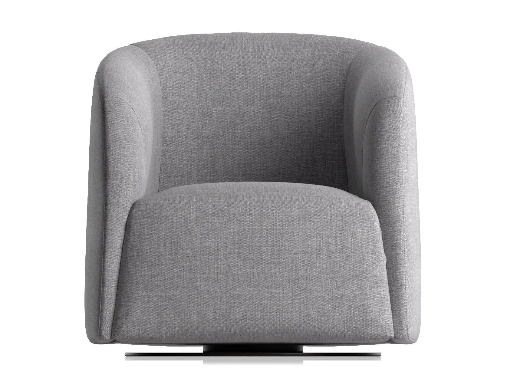 Тканевое вращающееся кресло с подлокотниками Natuzzi Italia LOGOS ARCH-00050981 - Вид №1