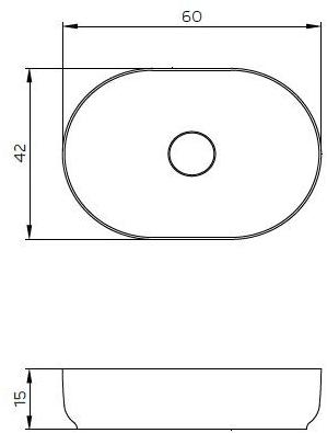 Накладная раковина на столешницу  овальная Relax Design Horizon sun-id-1378262 - Вид №4