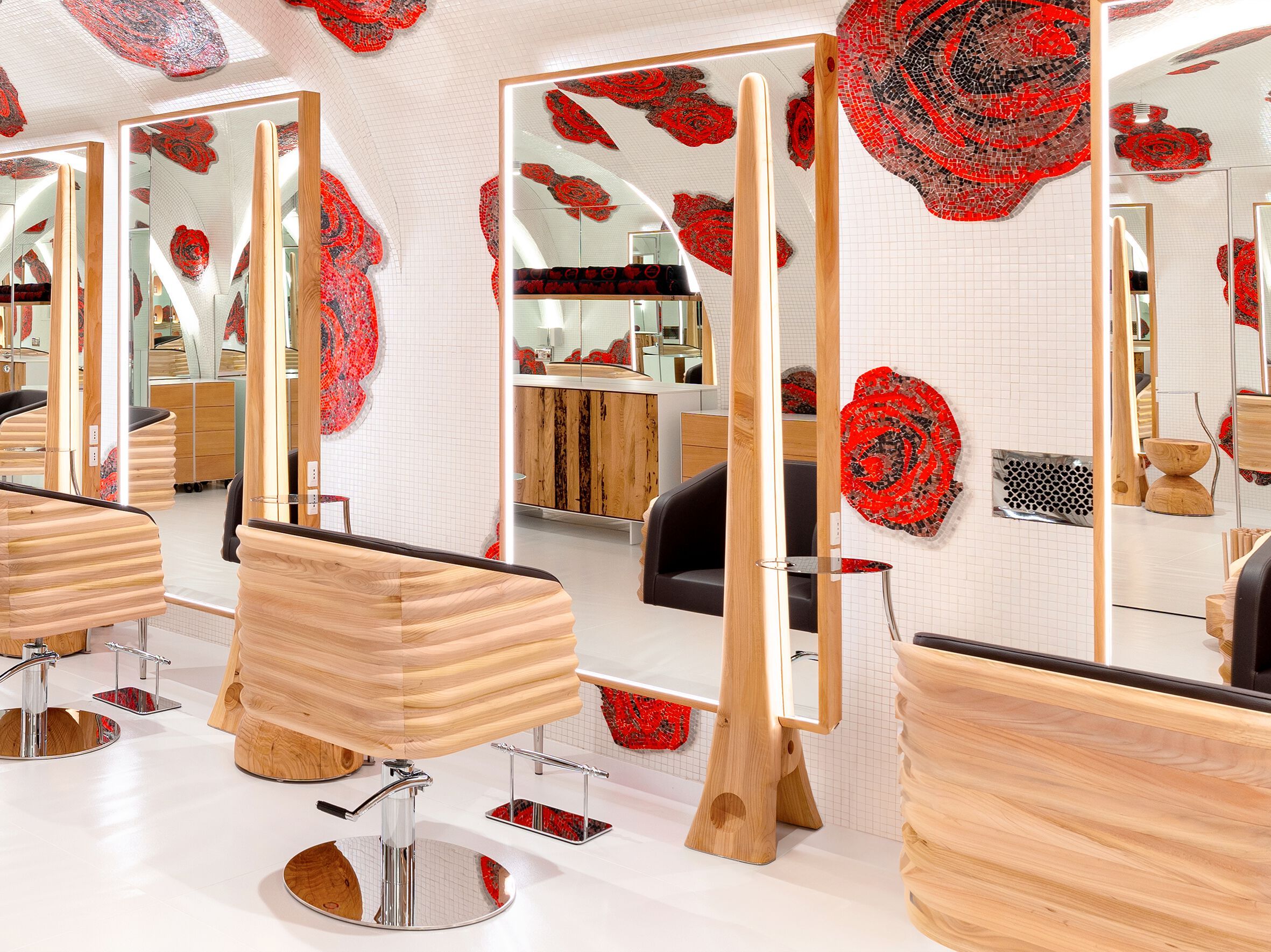 Кедровое зеркало со встроенным освещением Riva 1920 Wood Nature ARCH-00049236 - Вид №4