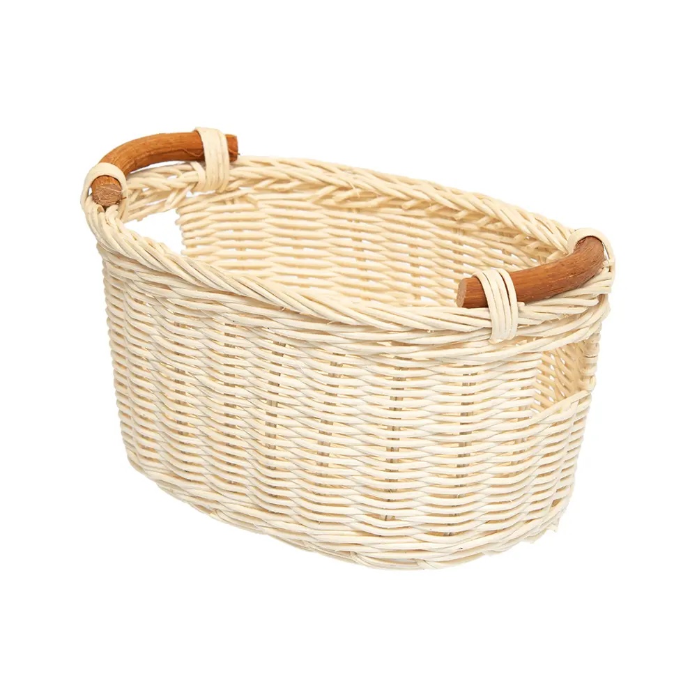 Корзина настольная с ручками 21x10x16 см цвет белый ротанг 86255613 STLM-2131407 Santreyd 