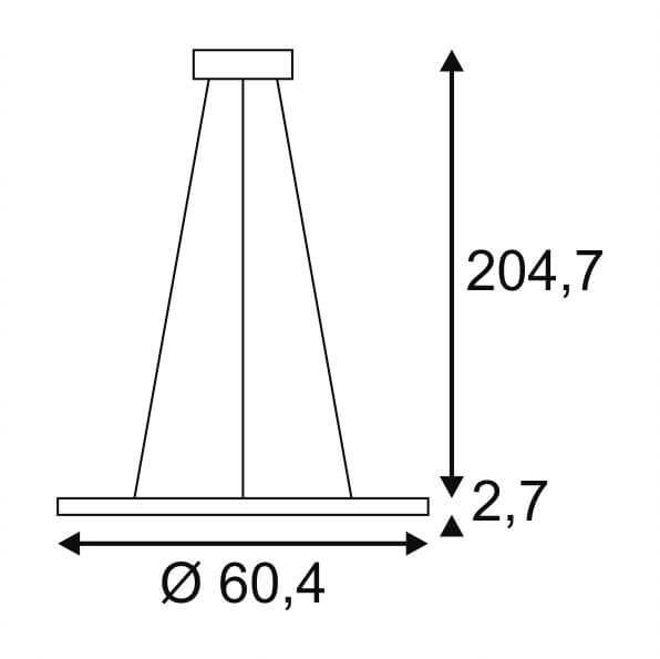 Подвесной светильник круглый белый SLV Led Panel Round 1001344 SLV ДИЗАЙНЕРСКИЕ, LED PANEL ROUND 00-3889747 Белый  - Вид №2