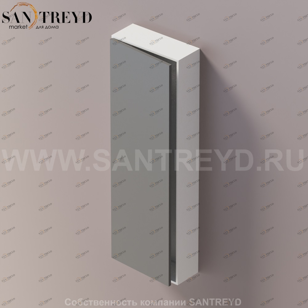 LIFT Модульный шкаф 120 см с левой дверью на доводчиках. Модули могут располагаться горизонтально и вертикально. Отделка: белая краска и темно-серая краска. AMOB054LGLZSX Agape