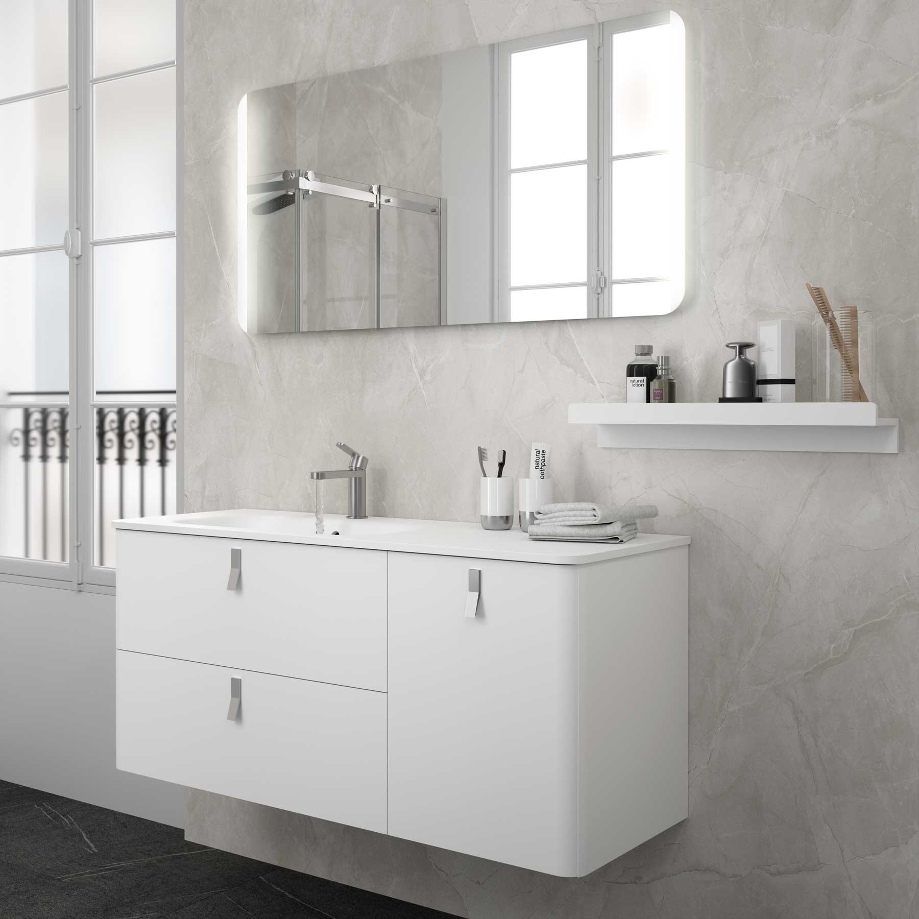 24725 SALGAR Ручка UNIIQ Комплект из 3 шт. Для тумбы под умывальник ХРОМ  - Вид №1