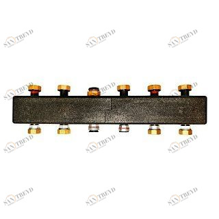 Коллекторы из чёрной стали MEIBES на 3(5) отопительных контура UK и МК, с кронштейнами ME6630131RU