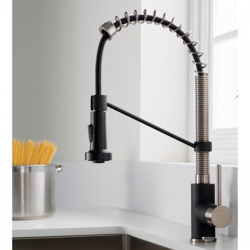 Кухонные смесители Bolden KPF-1610SFSMB латунь krausru  - Вид №5